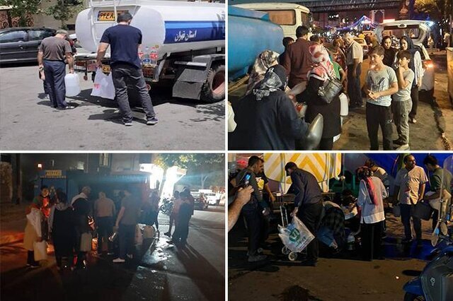 قطع آب در برخی مناطق تهران؛ استقرار تانکرهای حامل آب شرب در نقاط مختلف پایتخت قطع آب در برخی مناطق تهران؛ استقرار تانکرهای حامل آب شرب در نقاط مختلف پایتخت