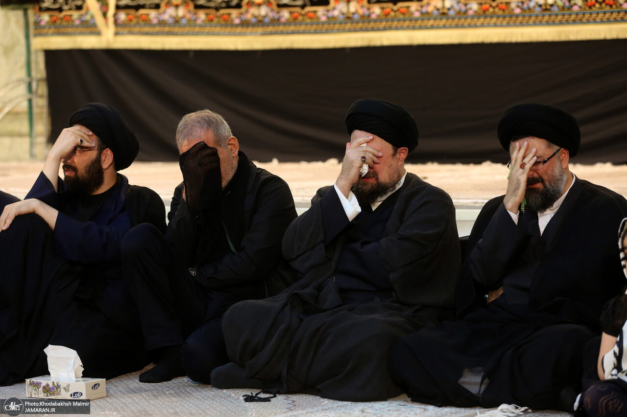 گریههای پزشکیان و سید حسن خمینی در شب عاشورا