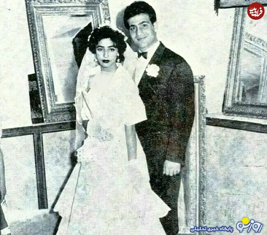 تصویری از جمیله و جواد رفیعی در روز عروسی شان