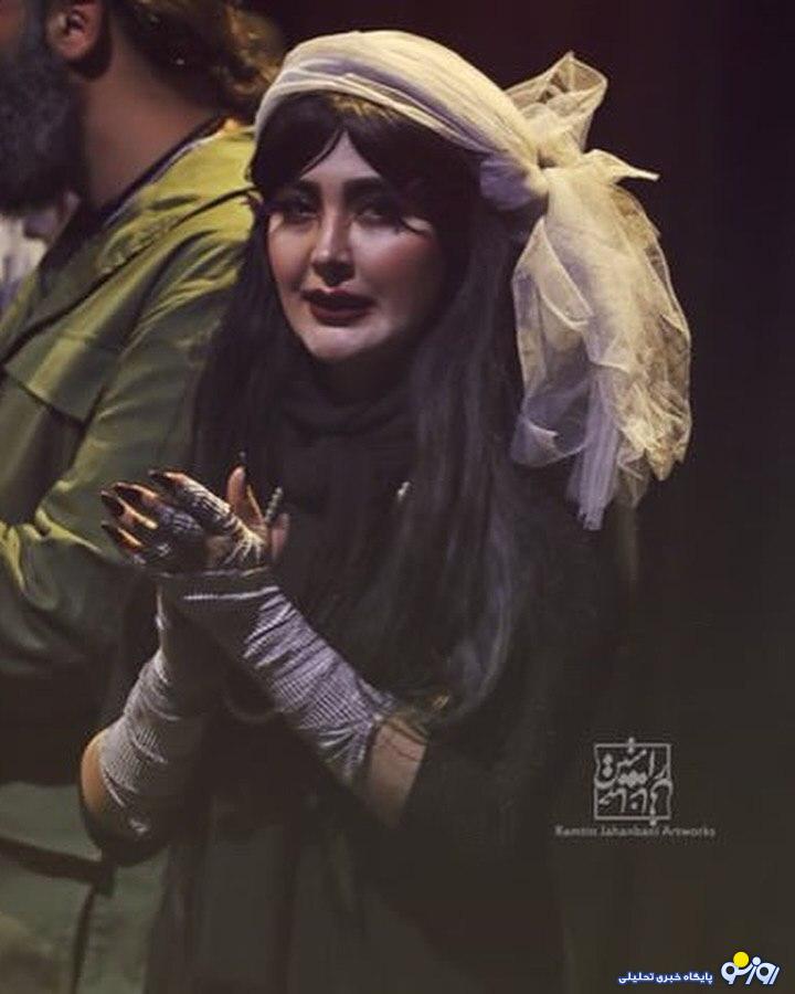 گریم وحشتناکِ مریم معصومی برای یک نمایش جلبتوجه کرد/هکس گریم وحشتناکِ مریم معصومی برای یک نمایش جلبتوجه کرد/هکس