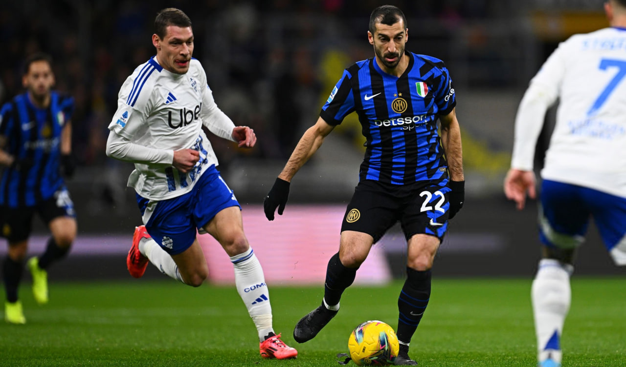 آندره‌آ بلوتی مهاجم تیم کومو و سابق تیم ملی ایتالیا - هنریک مخیتاریان هافبک تیم اینترمیلان - سری آ ایتالیا - لیگ برتر ایران